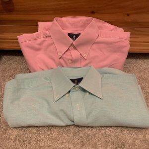 2 Stafford Wrinkle Free Oxford Dress Shirts